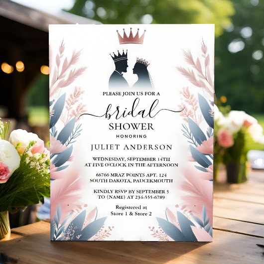 Invitation Laisser Tulle Long Regal Glam Blush Fête des marié