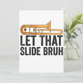 Invitation Laissez Cette Diapositive Bro Funny Trombone Playe (Debout devant)