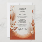 Invitation Laissez Désert Rustique Boho Automne Ombre Mariage (Devant)
