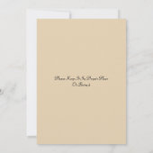 Invitation Laissez Islam Nikah arabe Walima Fête des mariées (Dos)