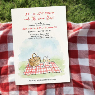 Invitation Laissez l'amour grandir Pique-nique d'été Vin Mari