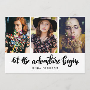 Invitation Laissez l'aventure commencer la photo licenciée de