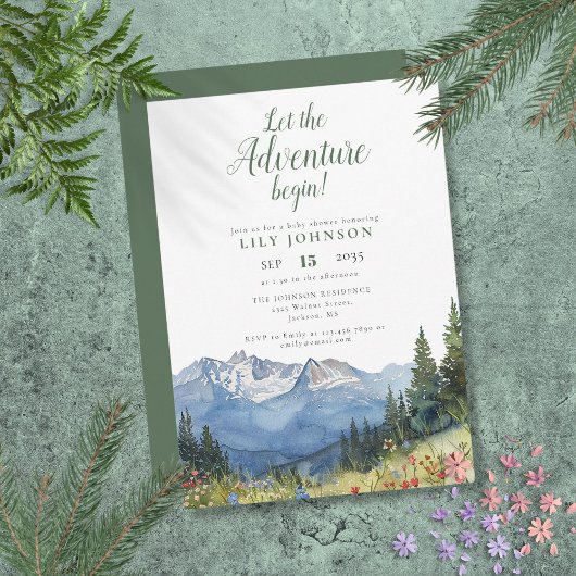Invitation Laissez L'Aventure Commencer Le Baby shower De Mon