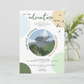 Invitation Laissez L'Aventure Commencer Le Baby shower De Mon (Debout devant)