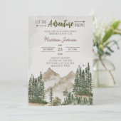 Invitation Laissez l'aventure commencer le Baby shower de mon (Debout devant)