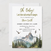 Invitation Laissez L'Aventure Commencer Le Baby shower De Mon (Devant)
