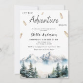 Invitation Laissez L'Aventure Commencer Le Baby shower Des Fi (Devant)