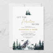 Invitation Laissez L'Aventure Commencer Le Baby shower Des Ga (Devant)