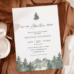 Invitation Laissez L'Aventure Commencer Le Baby shower Des Ga<br><div class="desc">Laissez L'Aventure Commencer Mountain Boy Baby shower Invitation</div>