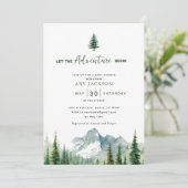 Invitation Laissez L'Aventure Commencer Le Baby shower Des Ga (Debout devant)