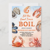 Invitation Laissez Le Bon Temps Faire Bouillir Fête D'Anniver (Devant)