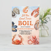 Invitation Laissez Le Bon Temps Faire Bouillir Fête D'Anniver (Debout devant)