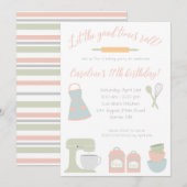 Invitation Laissez le bon temps tourner ! Fête de l'anniversa (Devant / Derrière)