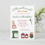 Invitation Laissez le bon temps tourner ! Fête de l'anniversa (Debout devant)