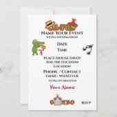 Invitation Laissez le bon temps tourner ! Style Cajun ! (Dos)