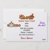 Invitation Laissez le bon temps tourner ! Style Cajun ! SRF (Dos)