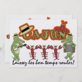 Invitation Laissez le bon temps tourner ! Style Cajun ! SRF (Devant / Derrière)