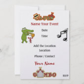 Invitation Laissez le bon temps tourner ! Style Cajun ! SRF (Dos)