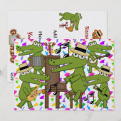 Invitation Laissez le bon temps tourner ! Style Cajun ! SRF (Devant / Derrière)