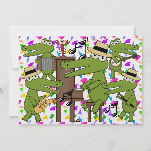 Invitation Laissez le bon temps tourner ! Style Cajun ! SRF (Devant)