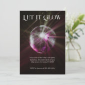 Invitation Laissez-le illuminer Disco Ball Nouvel An Sove Par (Debout devant)