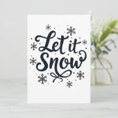 Invitation Laissez-le Neiger Flocon de Neige Saison Hiver Noë (Debout devant)