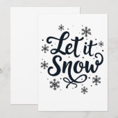 Invitation Laissez-le Neiger Flocon de Neige Saison Hiver Noë (Devant / Derrière)
