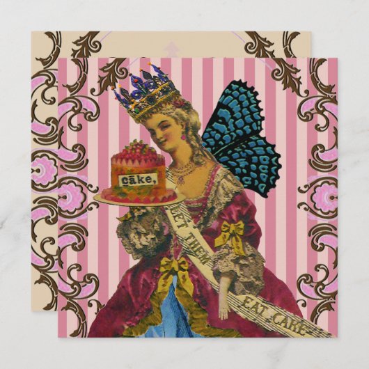 Invitation Laissez-les manger Gâteau CHANGE COULEUR - Invitat (Devant / Derrière)