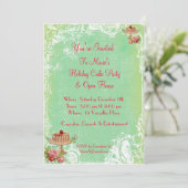 Invitation Laissez-les manger la fête de vacances de gâteau (Debout devant)