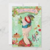 Invitation Laissez-les manger la fête de vacances de gâteau (Dos)