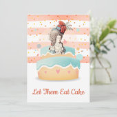 Invitation Laissez-Les Manger Le Gâteau Marie Antoinette Fête (Debout devant)