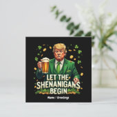 Invitation Laissez Les Shenanigans Commencer Drôle Trump St.  (Debout devant)