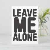 Invitation Laissez-moi seule confidentialité (Debout devant)