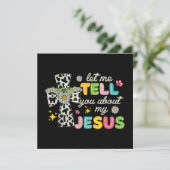 Invitation Laissez-moi vous parler de mon Jésus Groovy chréti (Debout devant)