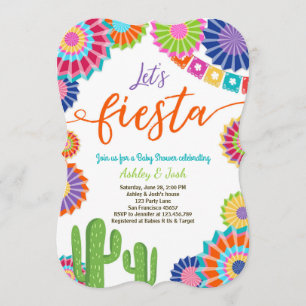 Invitation Laissez-nous cactus de Mexicain d'invitation de