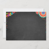 Invitation Laissez-nous cactus mexicain d'anniversaire (Dos)