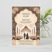 Invitation Laissez Palace Hindi Henna Mehndi Mariage de style (Debout devant)