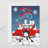 Invitation Laissez tomber la neige (Dos)