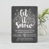 Invitation Laissez tomber la neige Typographie moderne Invita (Debout devant)