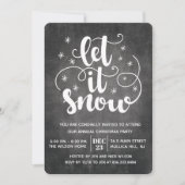 Invitation Laissez tomber la neige Typographie moderne Invita (Devant)