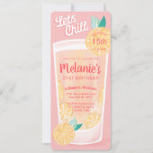 Invitation Laissons Chill Pink Lemonade Cocktail Verre Annive (Devant)
