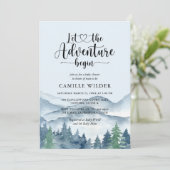 Invitation Laissons l'aventure commencer Forest Boy Baby show (Debout devant)