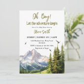 Invitation Laissons l'aventure commencer Forest Boy Baby show (Debout devant)