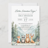 Invitation Laissons l'aventure commencer le Baby shower des b (Devant)