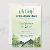 Invitation Laissons l'aventure commencer le Baby shower des b (Devant)