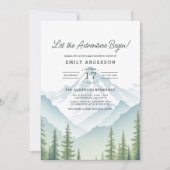 Invitation Laissons l'aventure commencer le Baby shower des b (Devant)