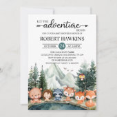 Invitation Laissons l'aventure commencer le Baby shower des b (Devant)