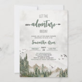 Invitation Laissons l'aventure commencer un Baby shower neutr (Devant)