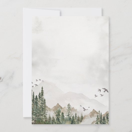 Invitation Laissons l'aventure commencer un Baby shower neutr (Dos)