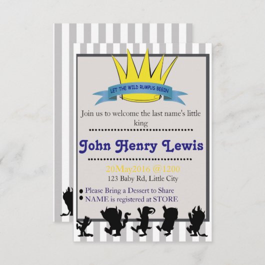 Invitation Laissons le Rumpus sauvage commencer (Devant / Derrière)